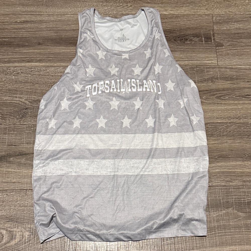 Gray Topsail Island Tank Top